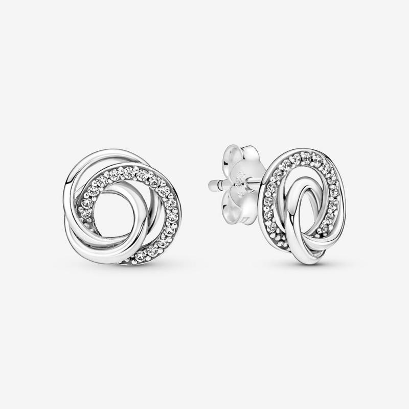 PANDORA  Family Always Encircled Stud Earrings S925 ALE