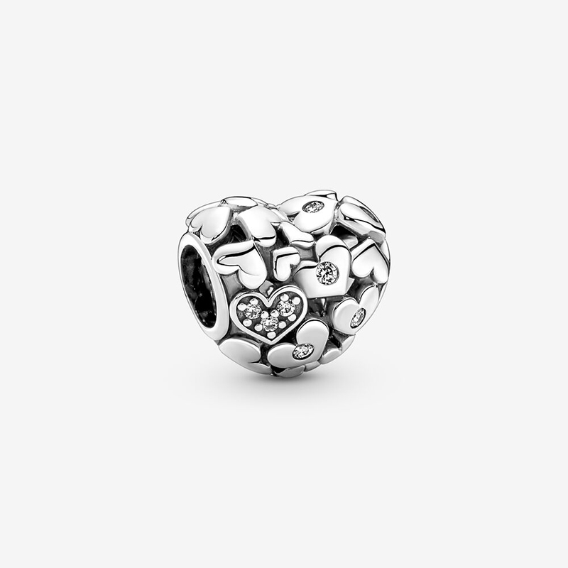 Pandora Sparkling Openwork Heart Charm ALE S925  Gift Bag