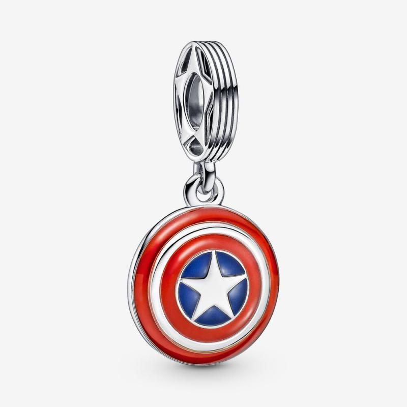 PANDORA Marvel The Avengers Captain America Shield Charm