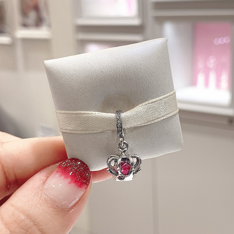 PANDORA 925 Ale Regal Crown Pink Crystal Charm