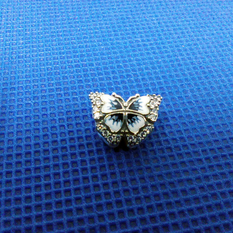 PANDORA 925 Ale CZ Blue Butterfly Sparkling Charm