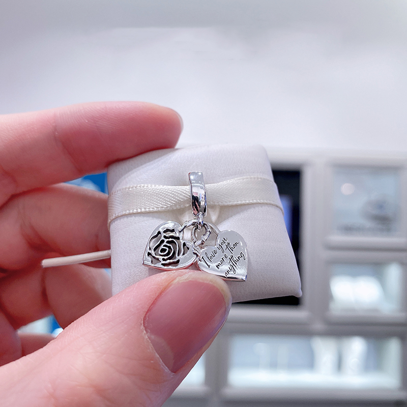 Pandora Rose Heart Padlock Dangle Charm  Gift bag