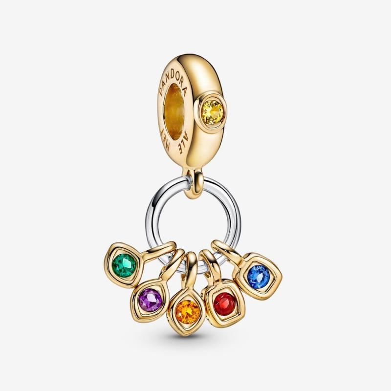 PANDORA Gold Marvel The Avengers Infinity Stone Charm