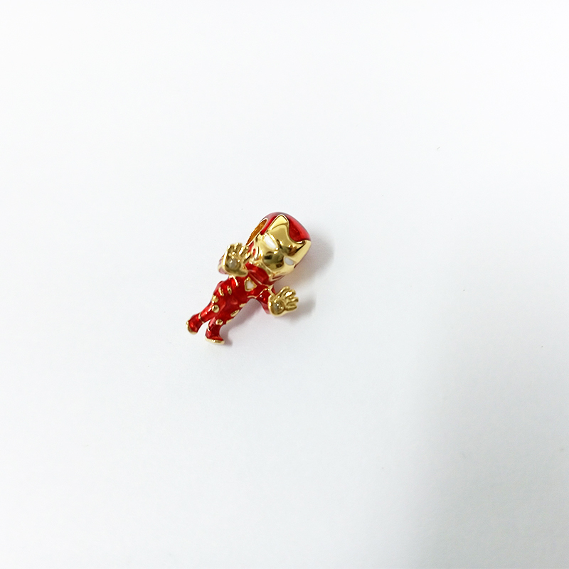PANDORA Gold Red Marvel The Avengers Iron Man Charm