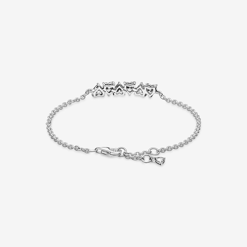 PANDORA 925 Sparkling Endless Hearts Chain Bracelet Gift Bag