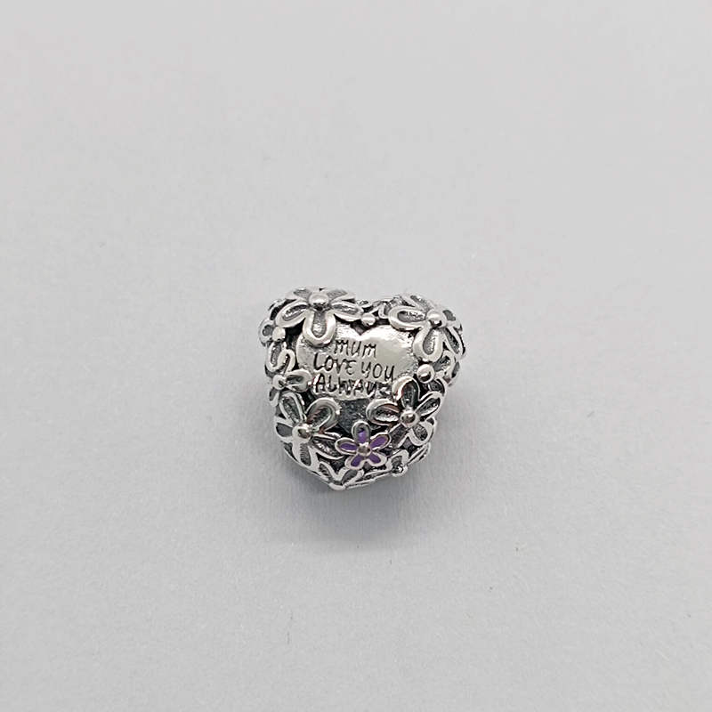 PANDORA Mum Love You Always Heart Charm S925 ALE