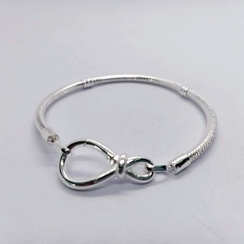 Pandora S925 Ale  Moments Infinity Knot Snake Chain Bracelet Gift bag
