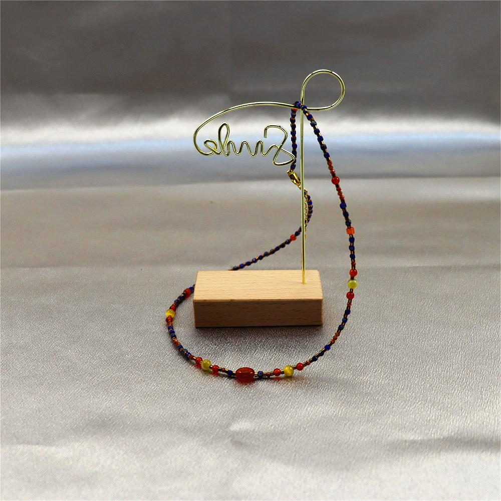 Natural Red Agate Bar Choker, Gold Sterling Silver Beaded Necklace, Stacking Necklace, Gift for her