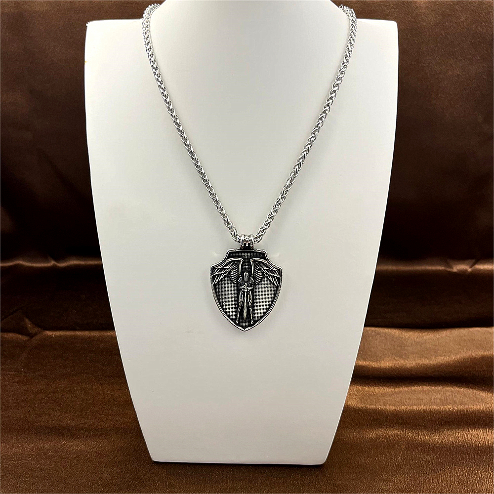 Cross Titanium Steel Pendant Necklace for Men, New Design，gifts for him