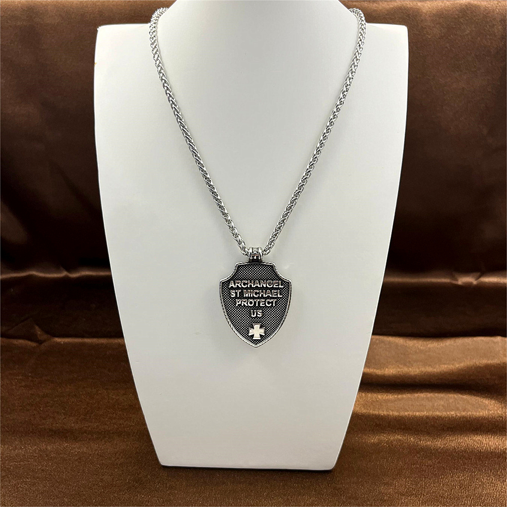 Cross Titanium Steel Pendant Necklace for Men, New Design，gifts for him