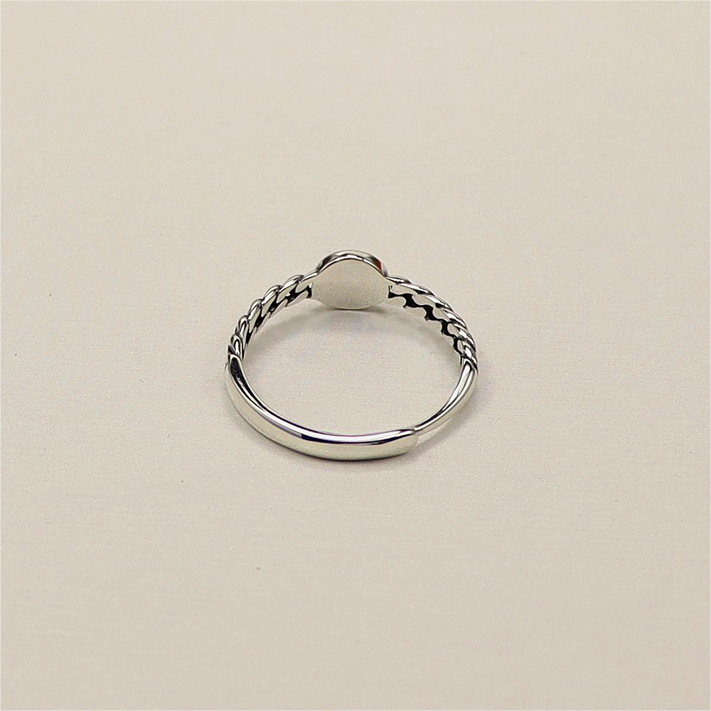 S925 silver ring minimalist for her mother's day gift minimalist gift  Black stone ring