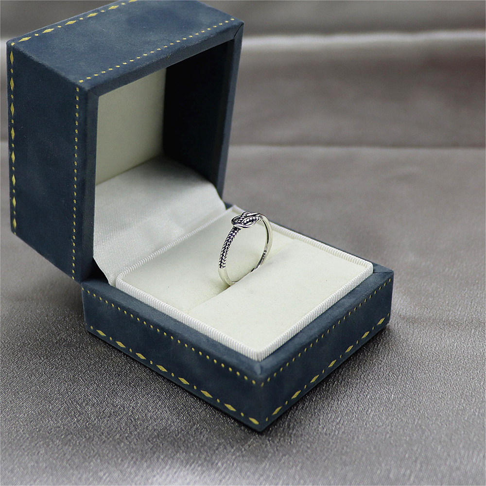S925 Sterling Silver Twist knotted Hip Hop Punk trend ins style Retro Open ring Adjustable ring female