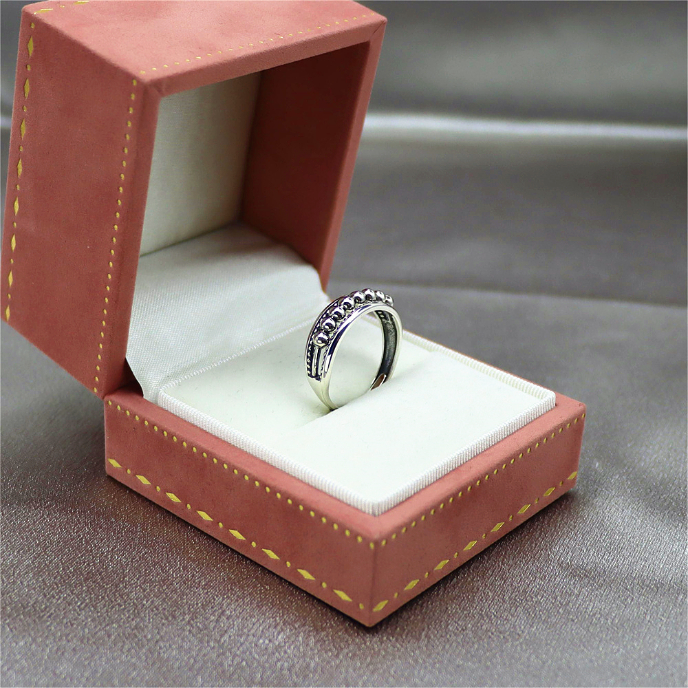 S925 Sterling Silver Adjustable Complex Anxiety Bead Ring Fidget Ring For her For him Gift popular now Graduation gift