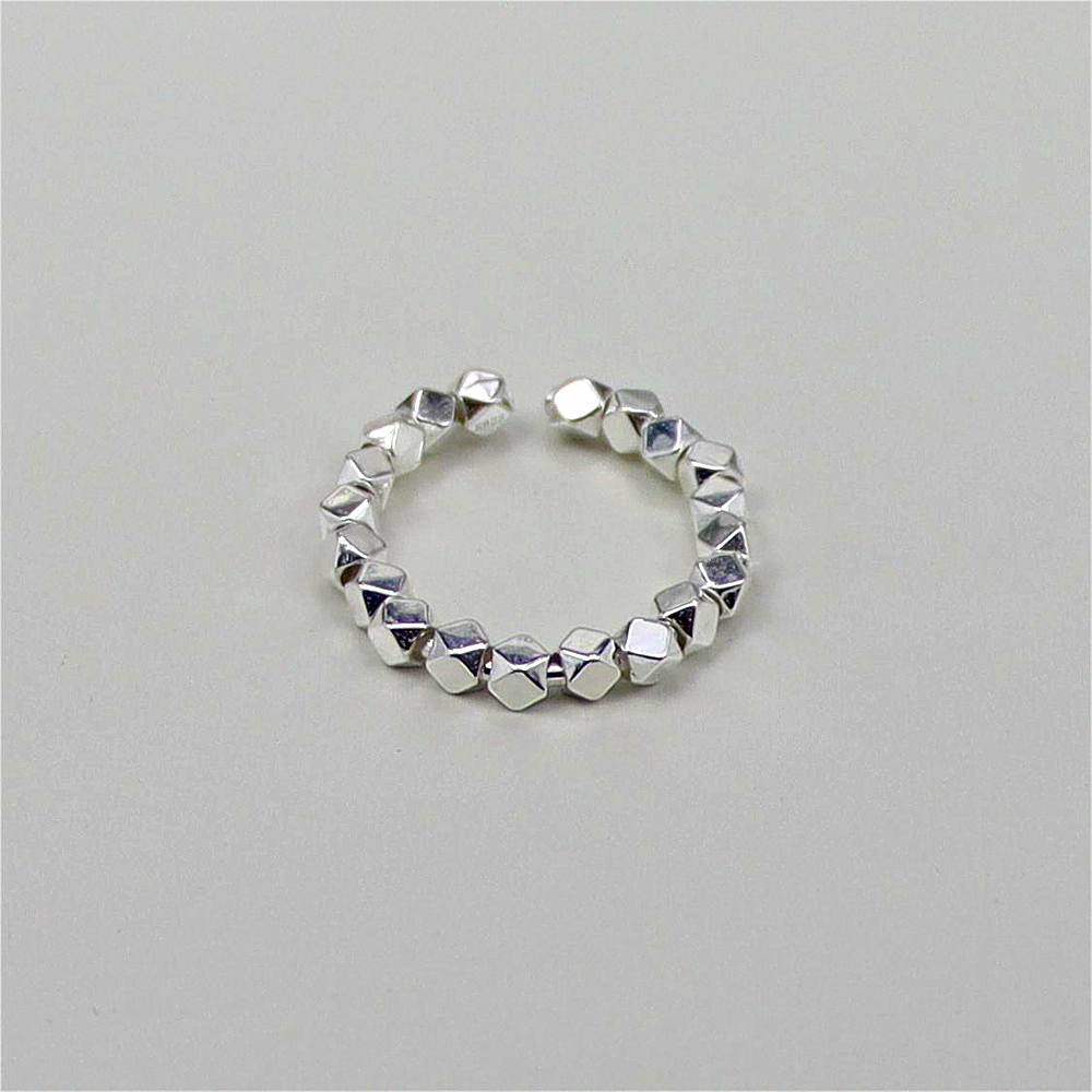 S925 Sterling silver design irregular broken silver ring everything simple trend adjustable ring