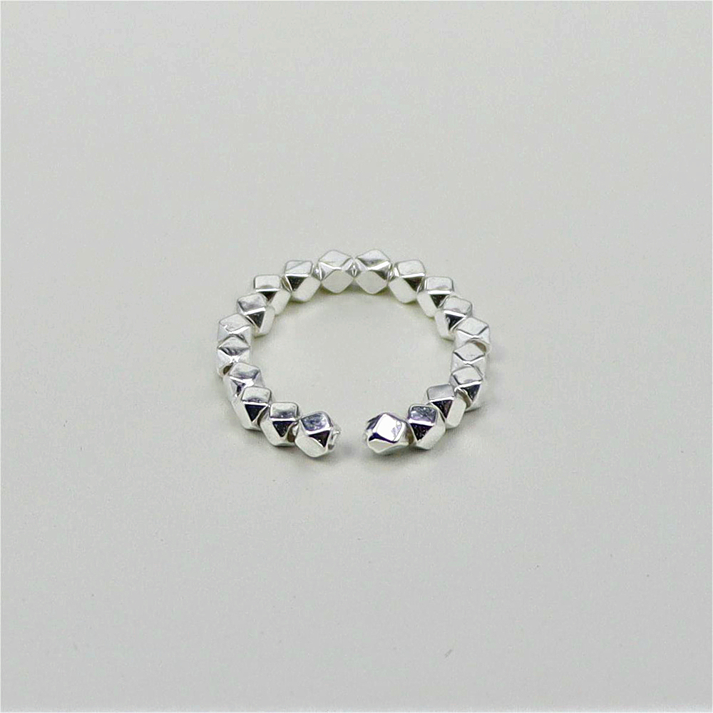 S925 Sterling silver design irregular broken silver ring everything simple trend adjustable ring
