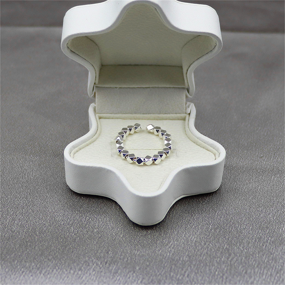 S925 Sterling silver design irregular broken silver ring everything simple trend adjustable ring
