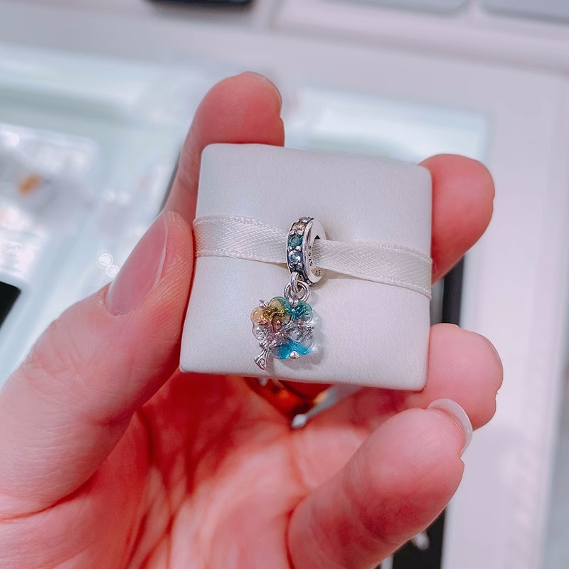 Baum des Zusammenhalts Murano-Glas PANDORA Charm-Anhänger