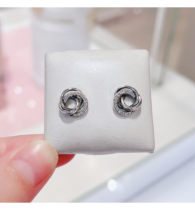 PANDORA  Family Always Encircled Stud Earrings S925 ALE