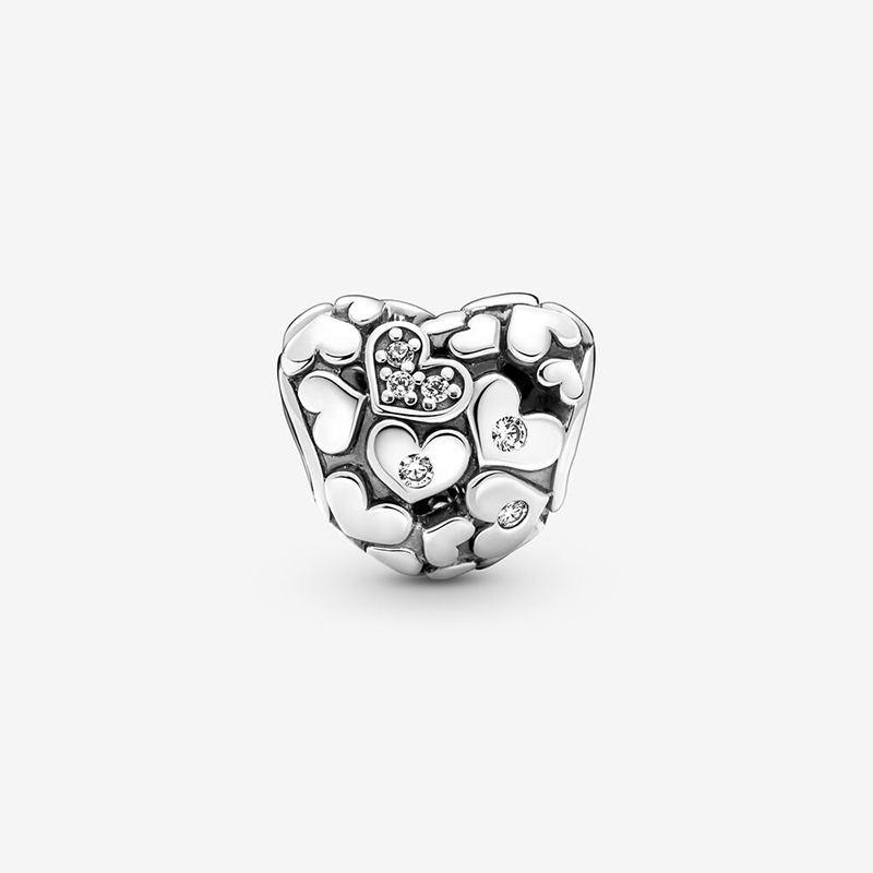 Pandora Sparkling Openwork Heart Charm ALE S925  Gift Bag