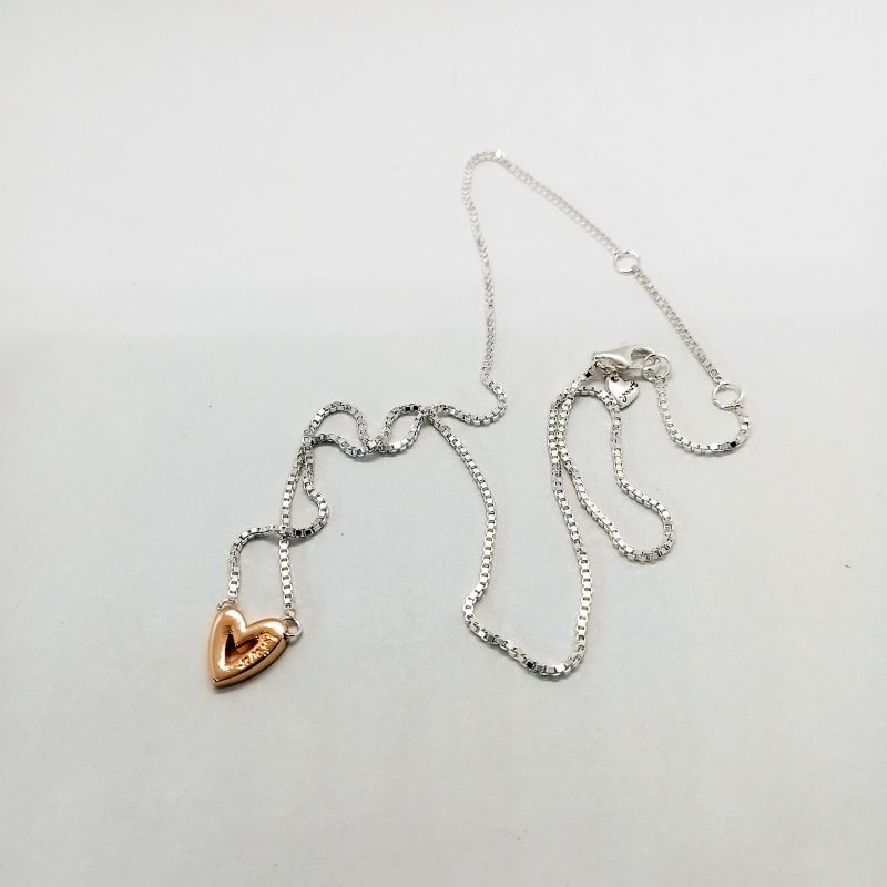 Pandora Sparkling Freehand Heart Necklace ALE Gift bag