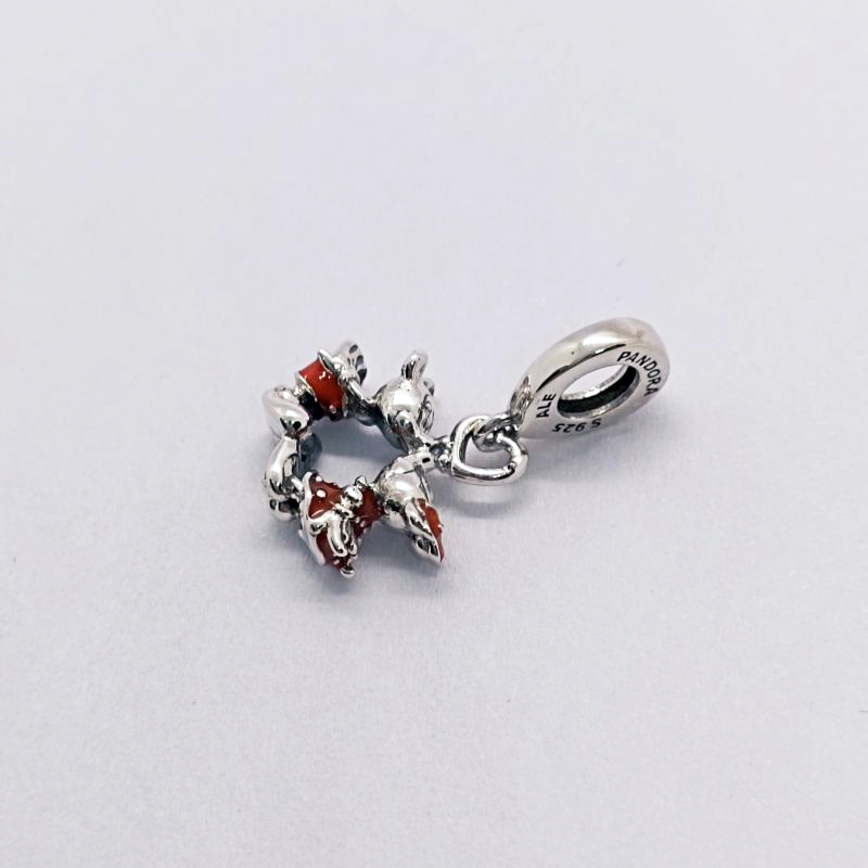 Pandora   Mickey  Minnie Kissing Dangle Charm S925 ALE
