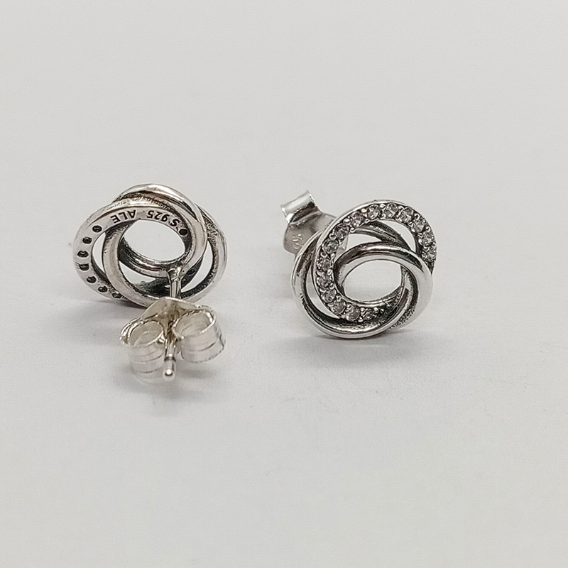PANDORA  Family Always Encircled Stud Earrings S925 ALE