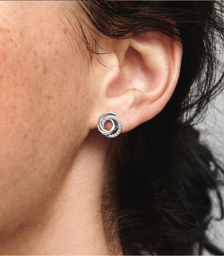 PANDORA  Family Always Encircled Stud Earrings S925 ALE