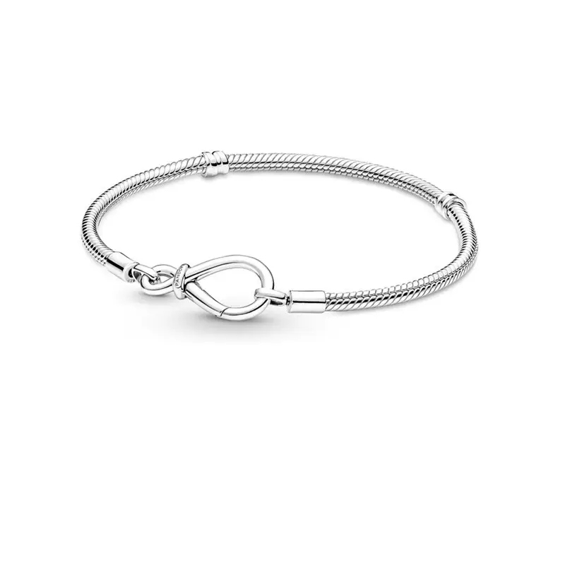 Pandora S925 Ale  Moments Infinity Knot Snake Chain Bracelet Gift bag