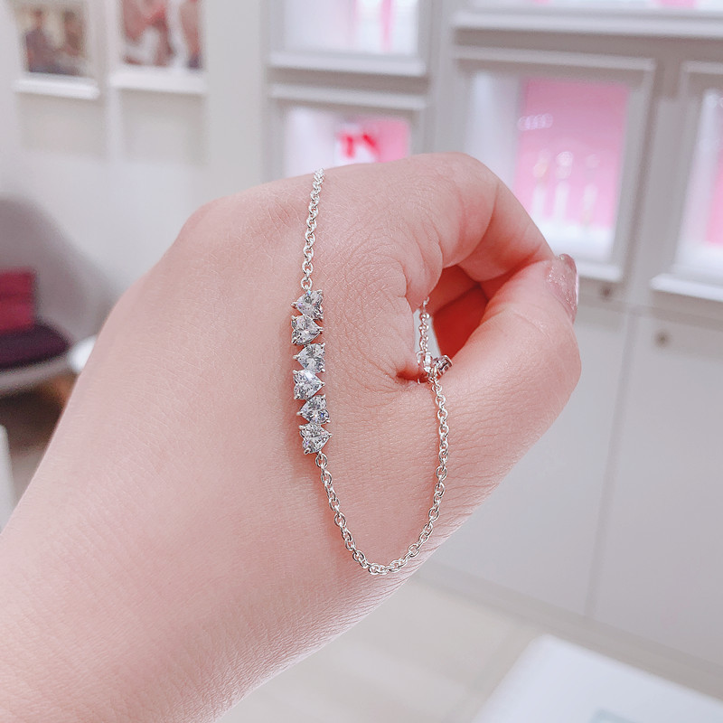 PANDORA 925 Sparkling Endless Hearts Chain Bracelet Gift Bag