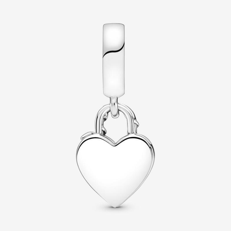 Pandora Rose Heart Padlock Dangle Charm  Gift bag