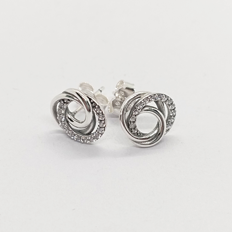 PANDORA  Family Always Encircled Stud Earrings S925 ALE