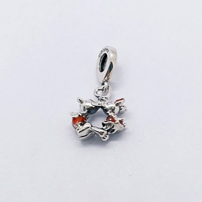 Pandora   Mickey  Minnie Kissing Dangle Charm S925 ALE