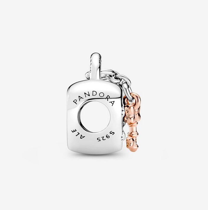 Pandora  Mickey Minnie Mouse Padlock Charm S925 ALE
