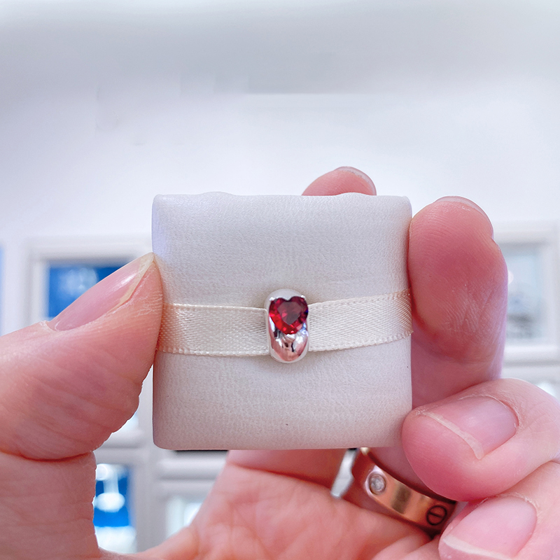 Pandora Red Heart Solitaire Clip Charm ALE S925  Gift Bag
