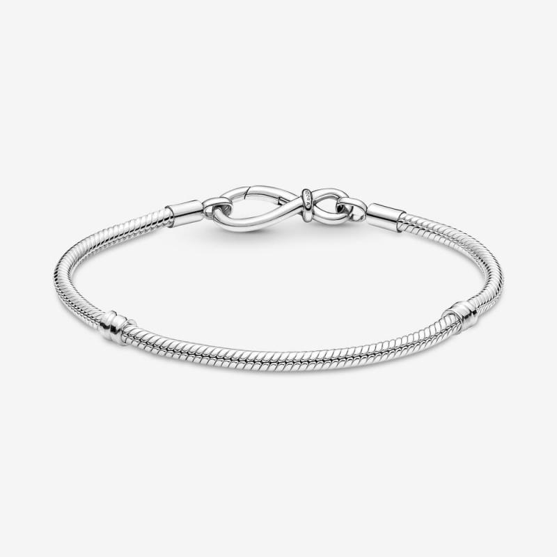 Pandora S925 Ale  Moments Infinity Knot Snake Chain Bracelet Gift bag