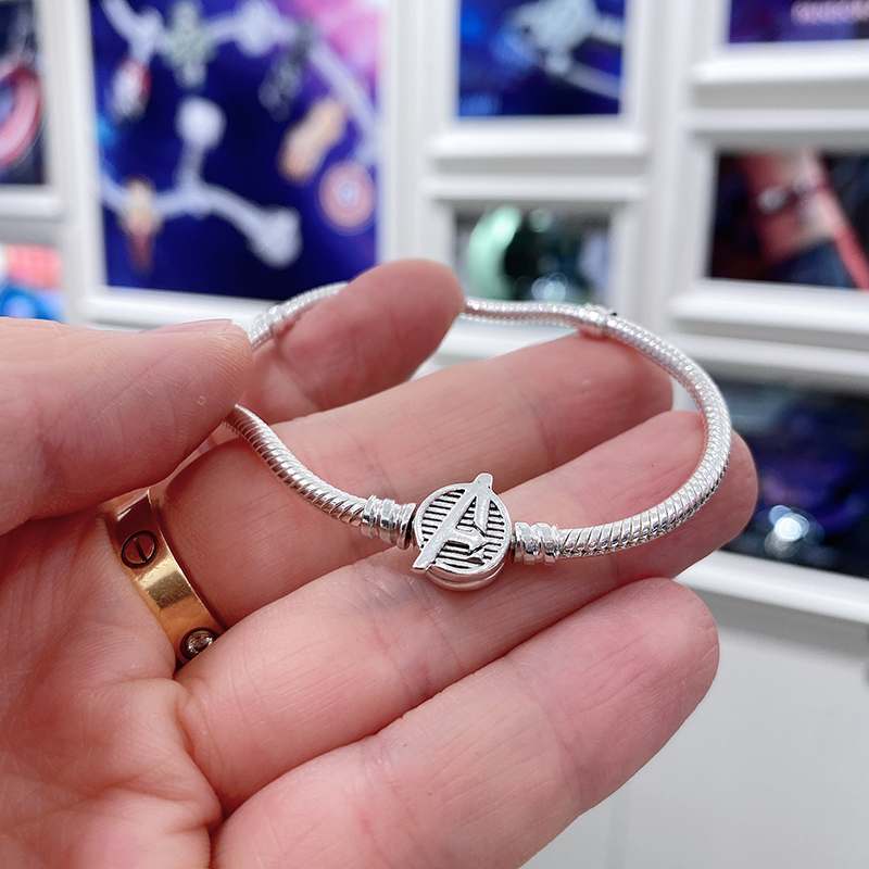 PANDORA Jewelry Women Silver Bracelet The Avengers Captain America