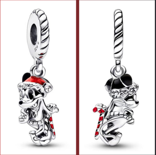 Pandora Christmas Sterling Silver Mickey Charm ALE S925