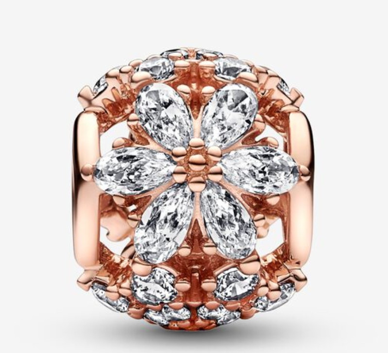 Pandora 2022 SPARKLING HERBARIUM CLUSTER ROUND 14K Rose GOLD