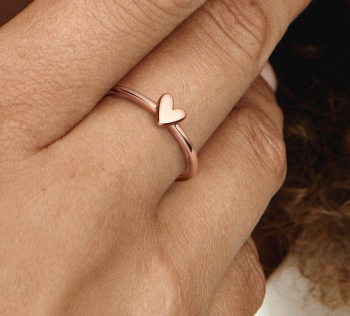 Pandora Freehand Heart Rose Ring