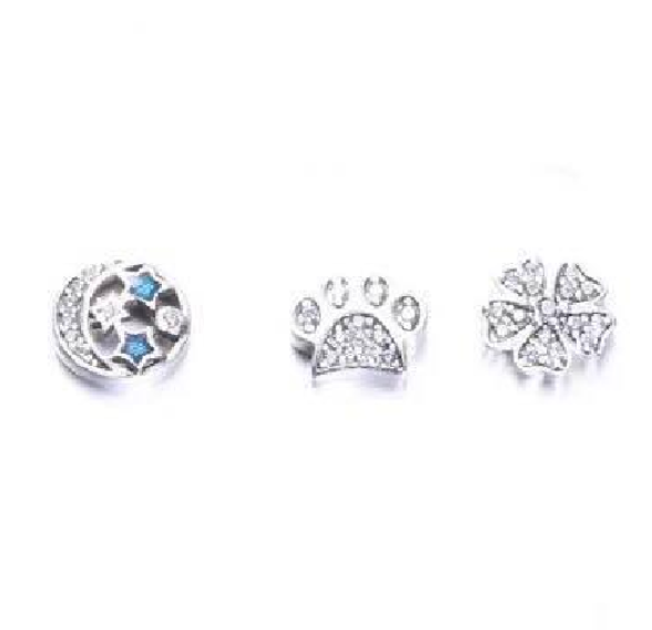 Pandora Sterling Silver MoonPetite Paw Print Flowers Charms Set ALE 925