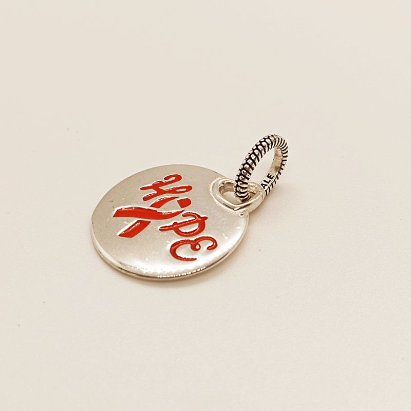 PANDORA 925 Hope Pink Ribbon Pendant Charm