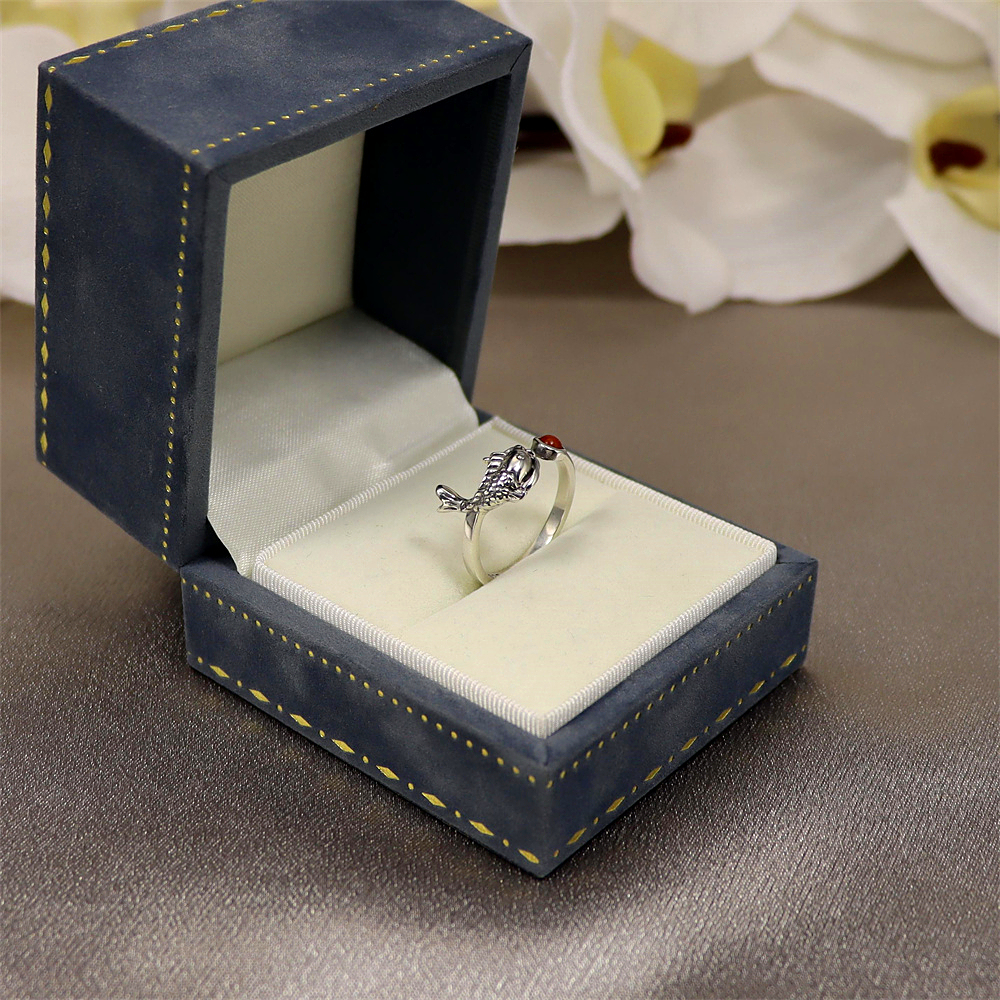 S925 Sterling Silver Vintage Abundant Harvest Adjustable Ring with Inlay