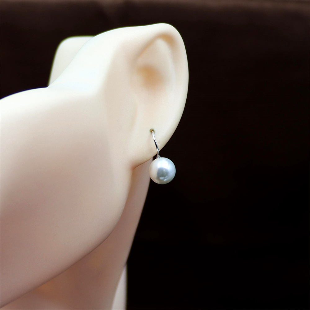 S925 Sterling Silver Pearl Earrings with Shell – Perfect Gift for Mom