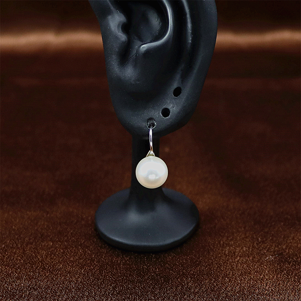 S925 Sterling Silver Pearl Earrings with Shell – Perfect Gift for Mom