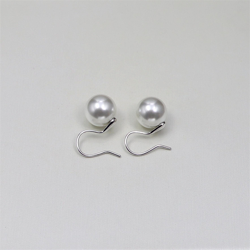 S925 Sterling Silver Pearl Earrings with Shell – Perfect Gift for Mom
