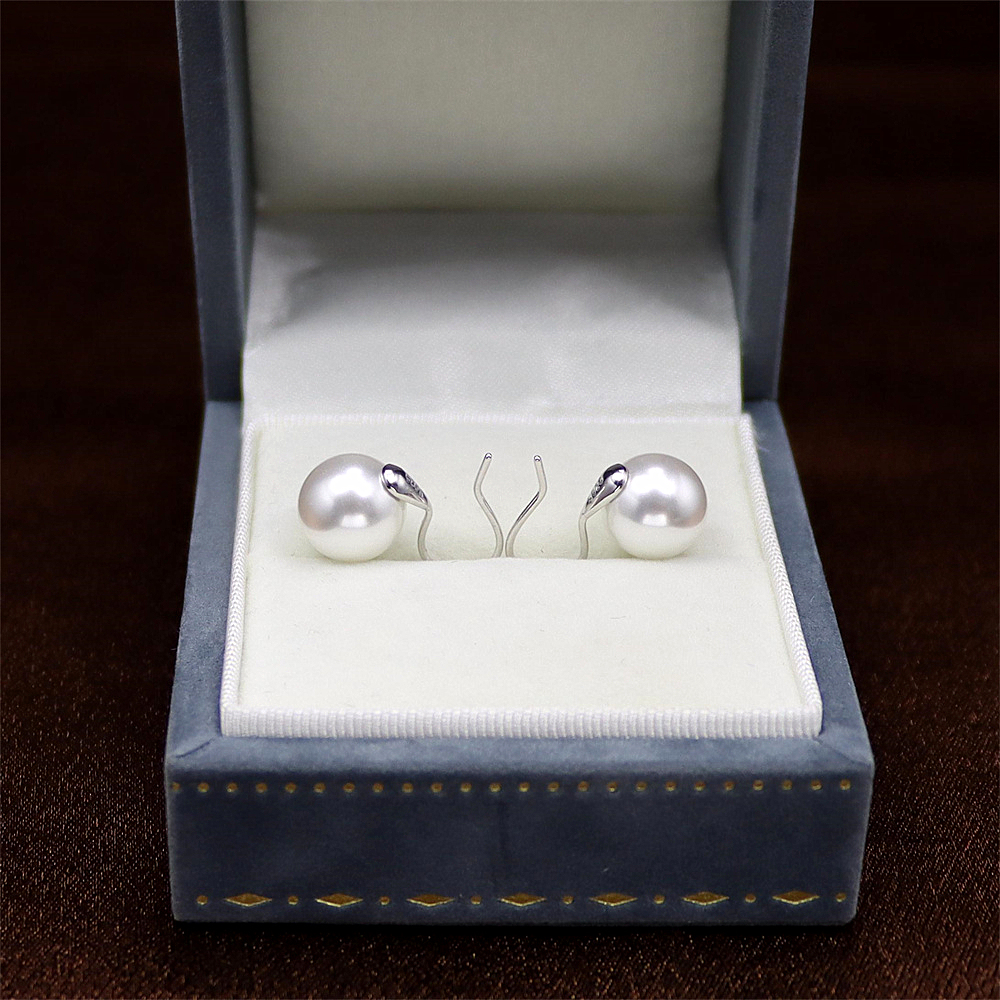 S925 Sterling Silver Pearl Earrings with Shell – Perfect Gift for Mom