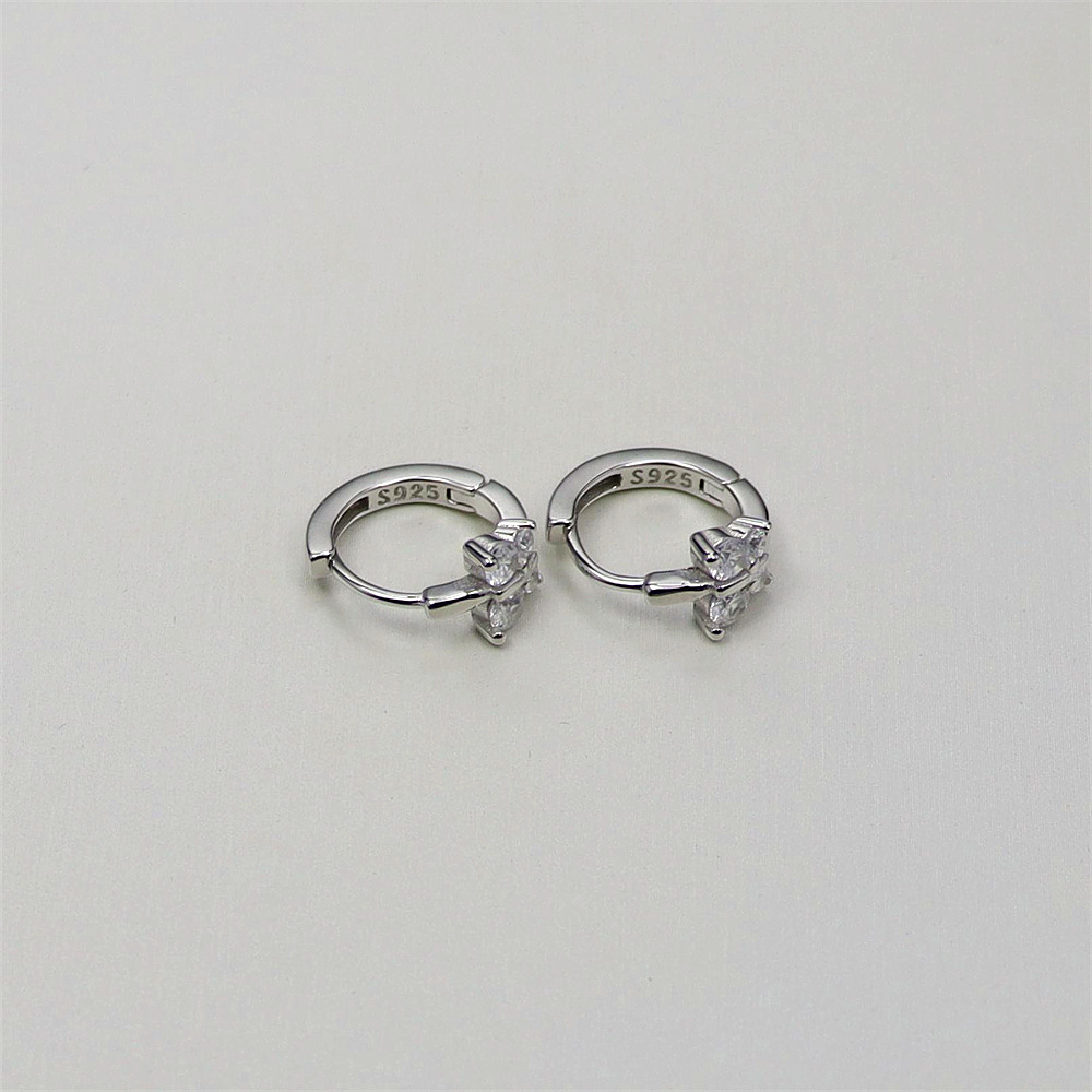 S925 Sterling Silver Diamond Butterfly Earrings – Elegant and Sparkling Jewelry