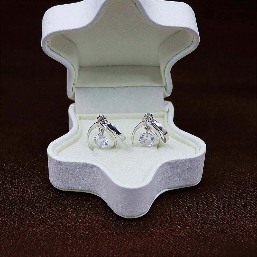 S925 Sterling Silver Zirconia Minimalist Earrings – Long Rotating Drop Earrings for Women