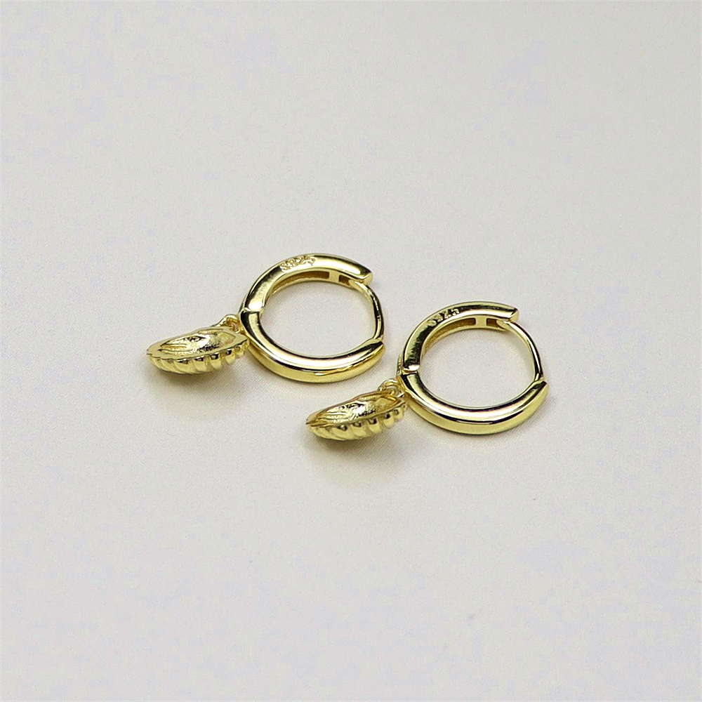925 Sterling Silver Vintage Shell Earrings for Women