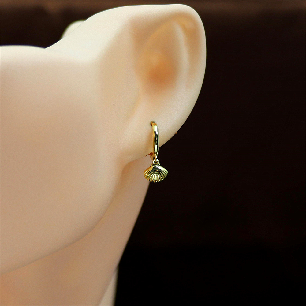 925 Sterling Silver Vintage Shell Earrings for Women